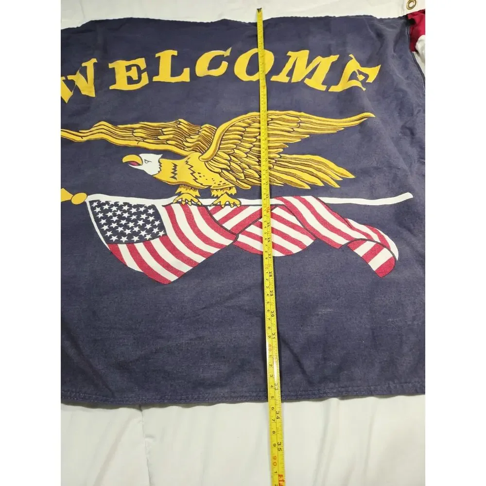 Everwear Pleated Fan Patriotic American Eagle Flag/Banner Decoration USA 100'